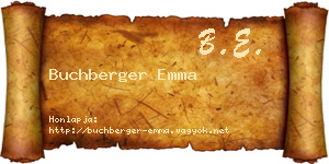 Buchberger Emma névjegykártya